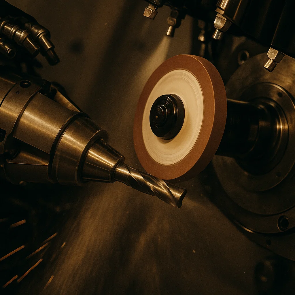 Bild på en borr som slipad